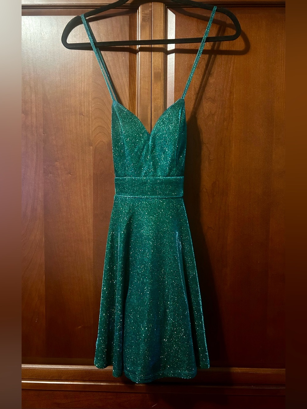 Glittery Mini Dress Prom/Homecoming/Halloween Crisscross Spaghetti Straps Size 0